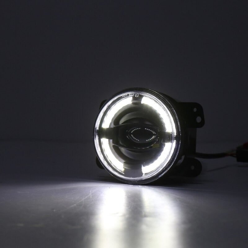 Coppia 2 Fendinebbia Led Angel Eye Per Tutte Le Auto Alfa Romeo Peugeot Smart