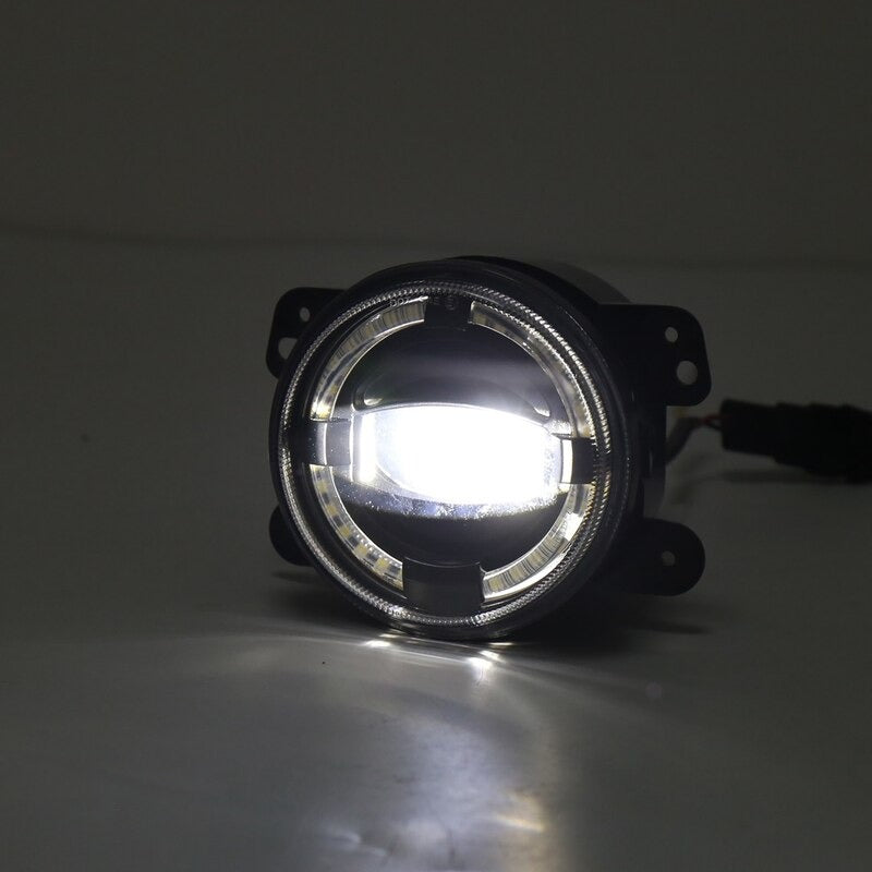 Coppia 2 Fendinebbia Led Angel Eye Per Tutte Le Auto Alfa Romeo Peugeot Smart