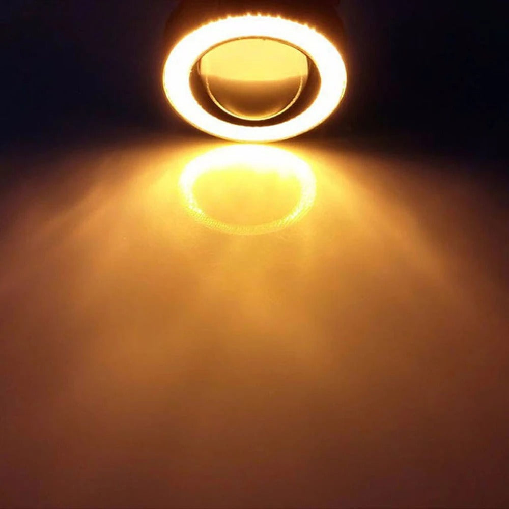 Coppia Faretti Fendinebbia Per Auto Angel Eyes Lampadina Auto Drl Diurne 30 W