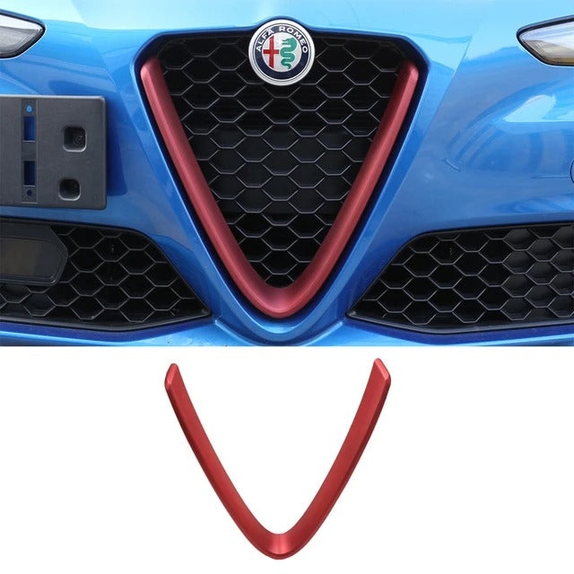 Cover griglia per Alfa Romeo STELVIO cornice V nero lucido o opaco BORDINO