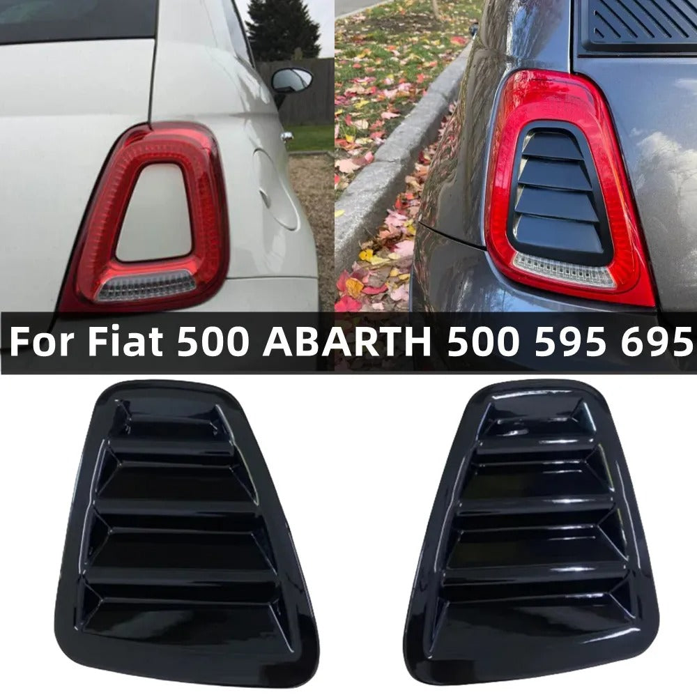 Coppia Cover Stop Posteriore Griglie Prese Aria Sx Dx Fiat 500 Abarth 595