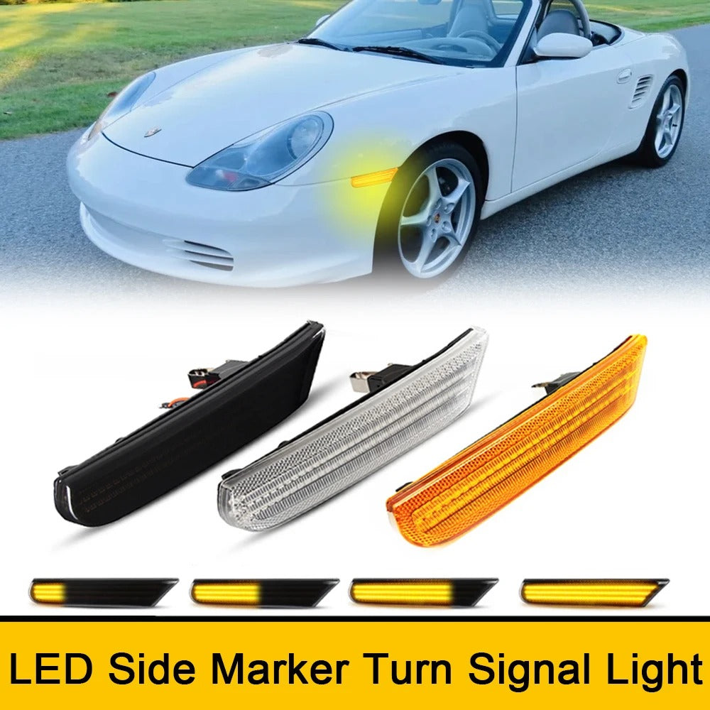 2 Frecce Dinamiche Led Porsche Boxster 986 996 911 Carrera Targa Bianche 99663103701 99663103702  99663103801 99663103802