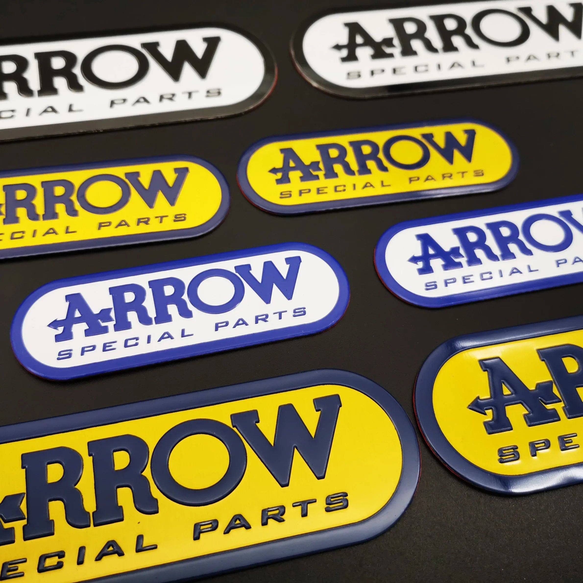 Arrow adesivo stickers alluminio 3D alte temperature scarico moto resistente al calore