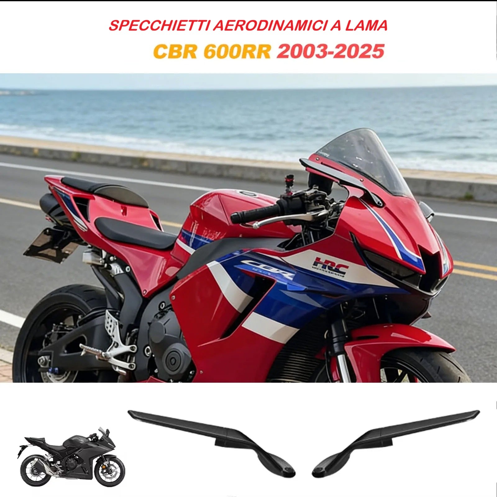 Specchietti Aerodinamici Ad Ala Sportivi Per Honda CBR 600 RR