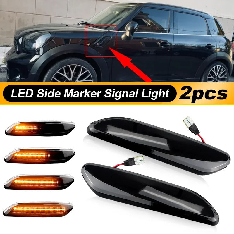 Coppia frecce laterali bianche o fumè led dinamiche per MINI COUNTRYMAN PACEMAN