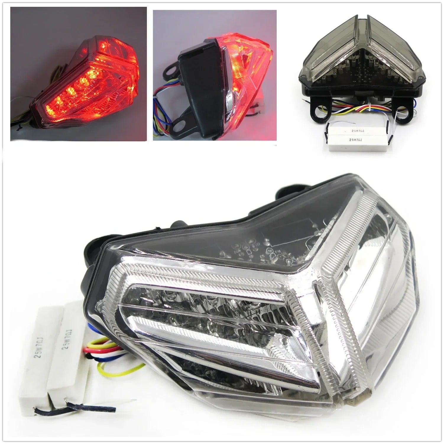 Faro Posteriore Stop Con Frecce Integrate Led Ducati 848 1098 1198 Fumè