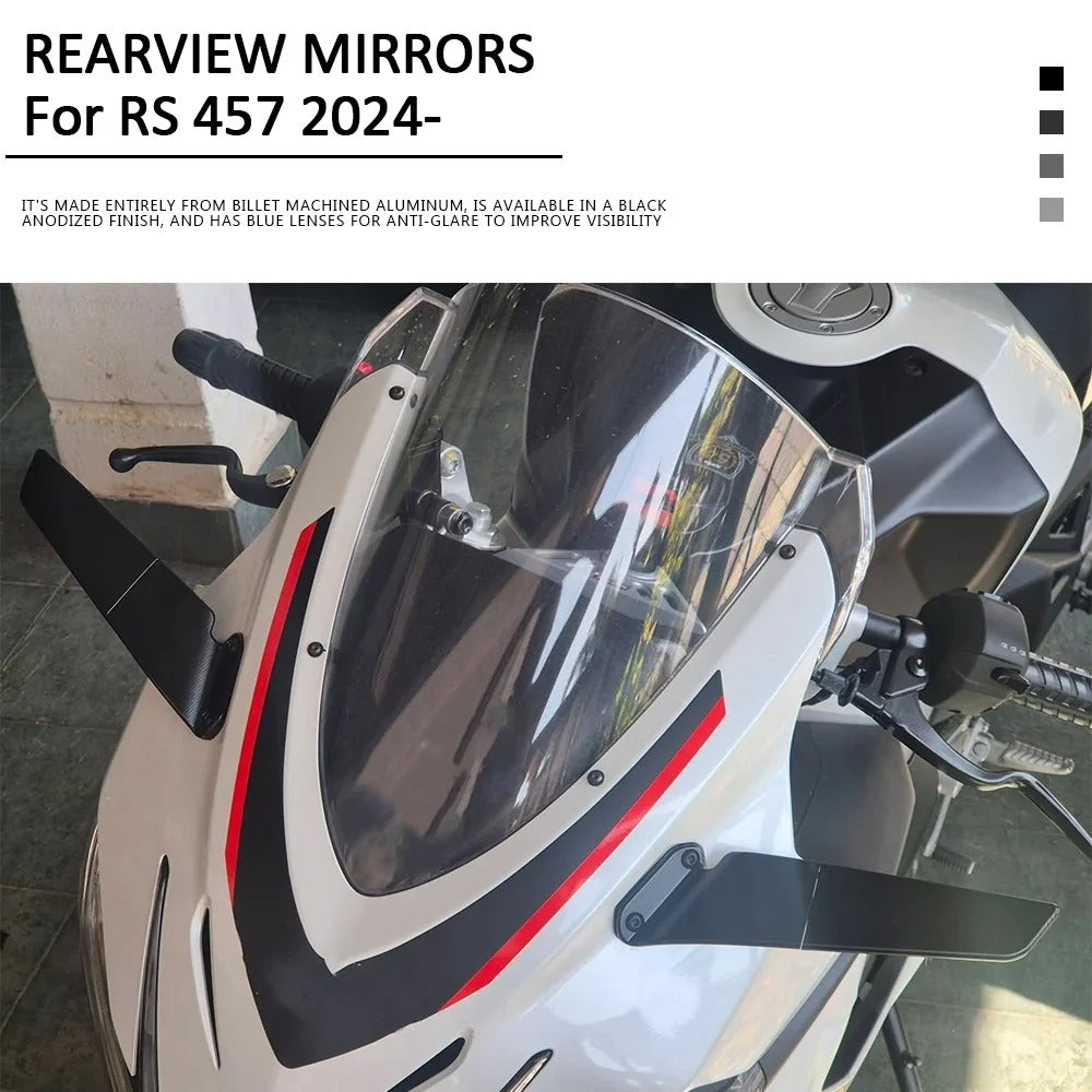 Per Aprilia RS 457 RS457 2024 Nuovi specchietti retrovisori moto Accessori specchietti in alluminio regolabili 457RS 457 RS 2025