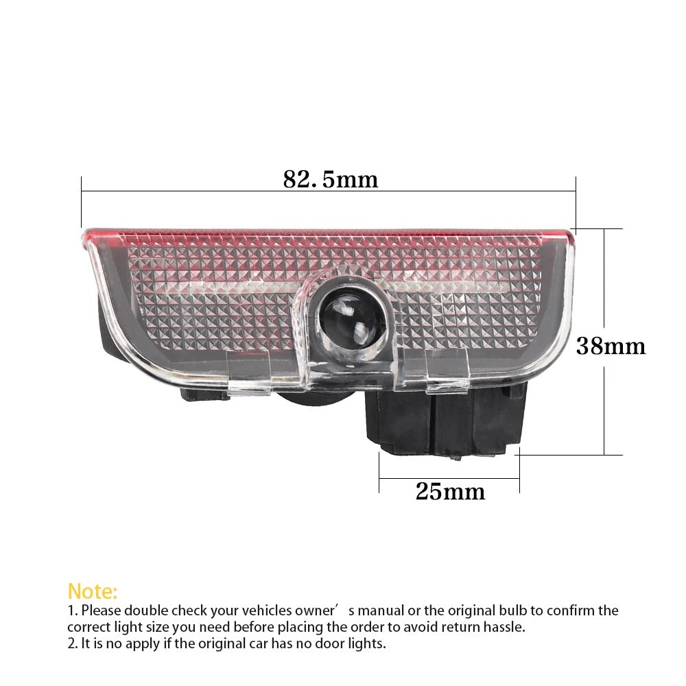 2 Led Sottoporta VW Touareg Golf Jetta R Passat Decorazione Auto Lampada Porta Interni Lampadine