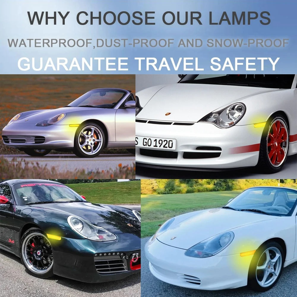 2 Frecce Dinamiche Led Porsche Boxster 986 996 911 Carrera Targa Bianche 99663103701 99663103702  99663103801 99663103802