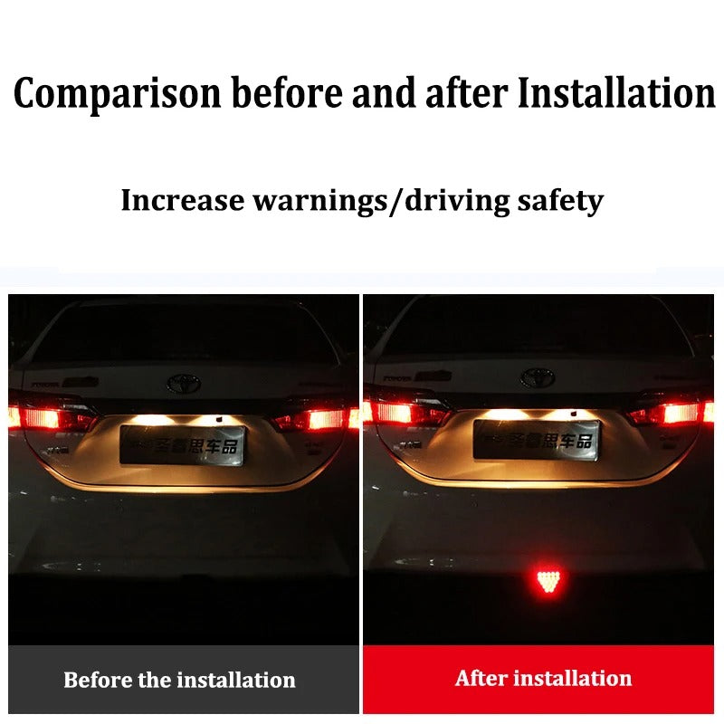 Terzo Stop Led Luce Pilota F1 Stile Auto Moto Flash Automatico Triangolo