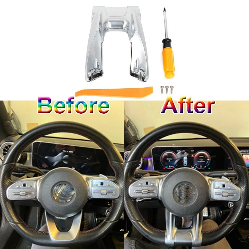 Cover Volante Inferiore Trim Copertura ABS Per Mercedes Benz AMG W177 B W247 C W205 E W213 G W463 GLS W257 Classe