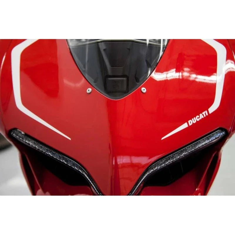 2 Adesivi cupolino moto Ducati Panigale V4 V4S V4R V2 2020 899 1199 ANTERIORI