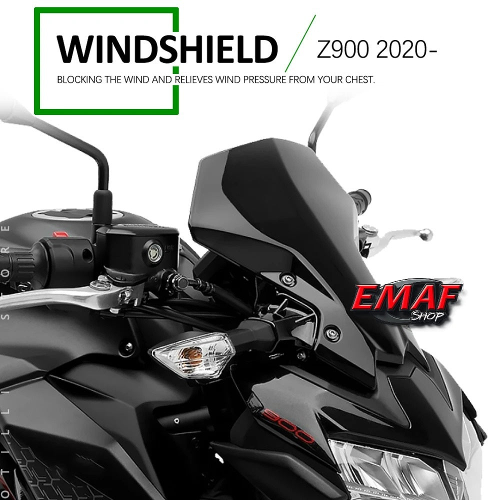 Cupolino Parabrezza Deflettore Kawasaki Z900 Z 900 Alto Nero O Trasparente