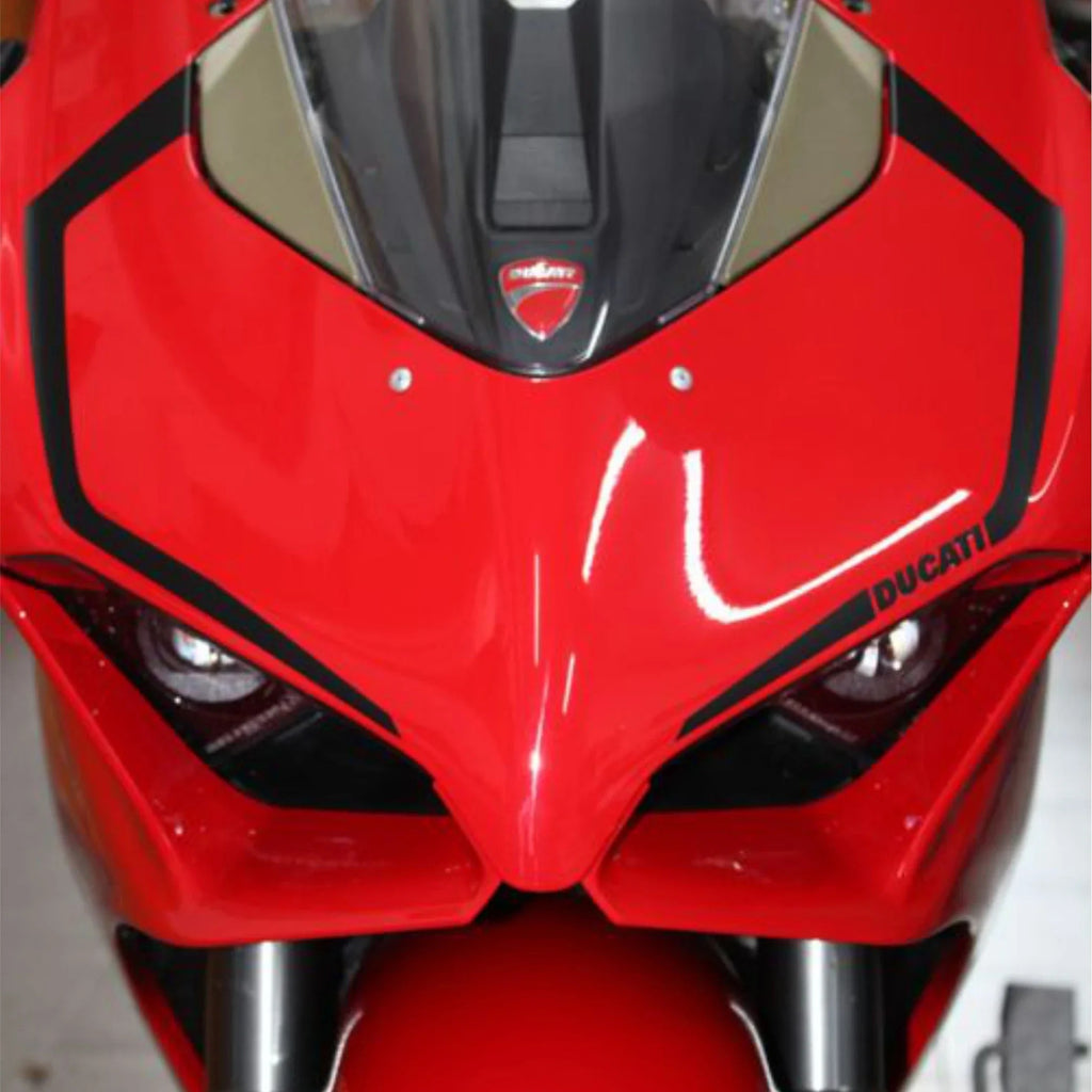 2 Adesivi cupolino moto Ducati Panigale V4 V4S V4R V2 2020 899 1199 ANTERIORI
