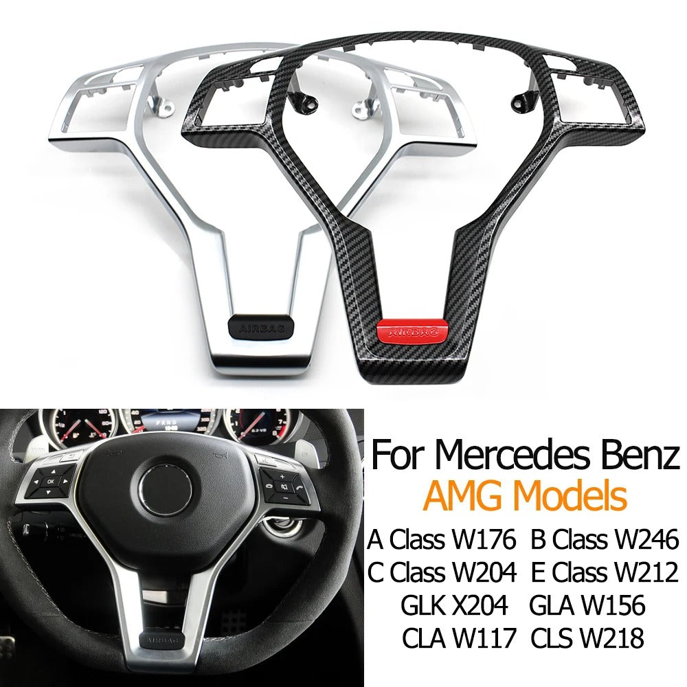 Cover Trim Volante Manubrio Per Mercedes Classe A B C E Glk Gla Cla Cls Amg