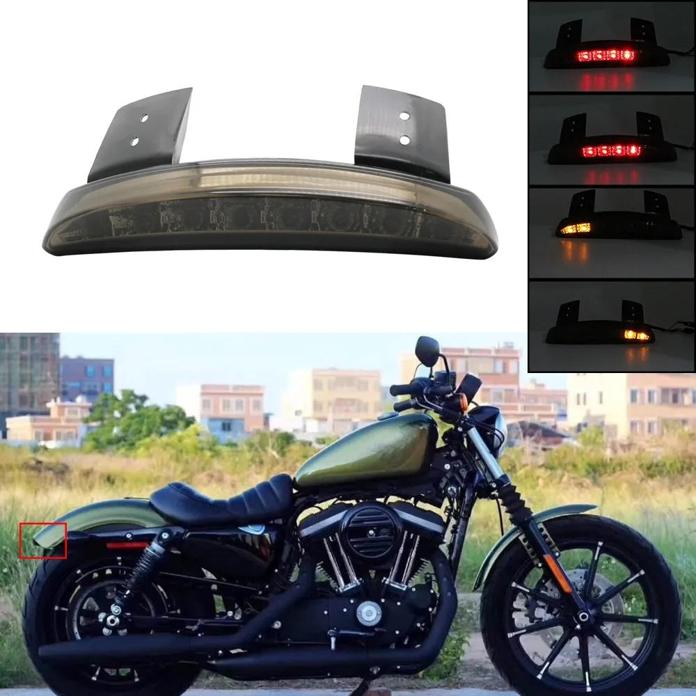 Stop Posteriore Curvo Led Con Frecce Integrate Harley Sportster Xl 883 1200