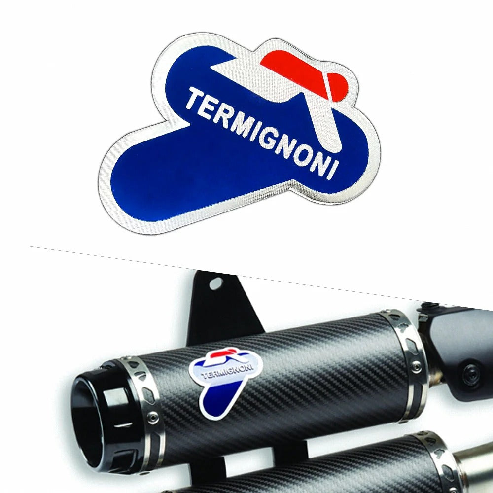 Termignoni adesivo sticker alluminio 3D alte temperature per scarico moto