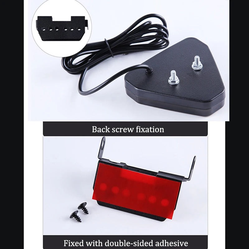 Terzo Stop Led Luce Pilota F1 Stile Auto Moto Flash Automatico Triangolo