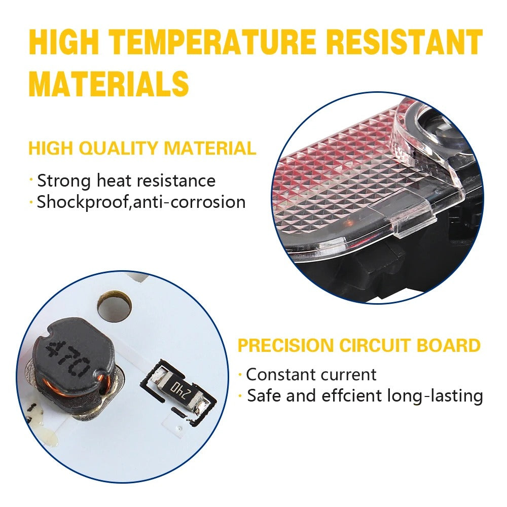 2 Led Sottoporta VW Touareg Golf Jetta R Passat Decorazione Auto Lampada Porta Interni Lampadine