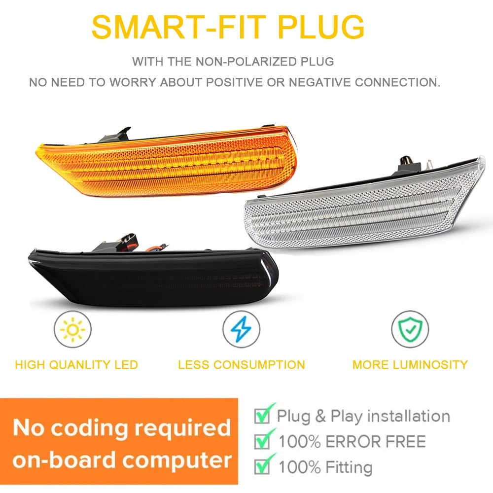 2 Frecce Dinamiche Led Porsche Boxster 986 996 911 Carrera Targa Bianche 99663103701 99663103702  99663103801 99663103802