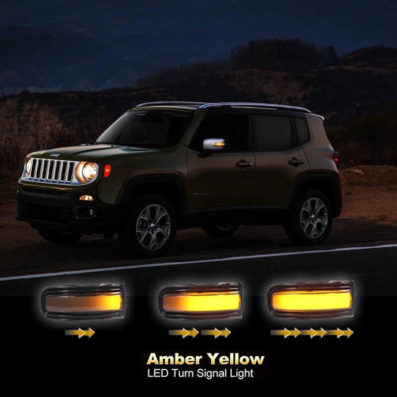 2 Frecce Dinamiche Led Specchietti Per Jeep Renegade No Errore 2015 2022