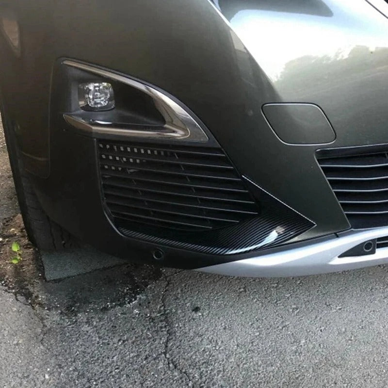 Per Peugeot 3008 3008GT 2017 - 2023 Testa Anteriore Fendinebbia Lampada Palpebra Sopracciglio ABS Cromo/Fibra di Carbonio Look Copertura Accessori