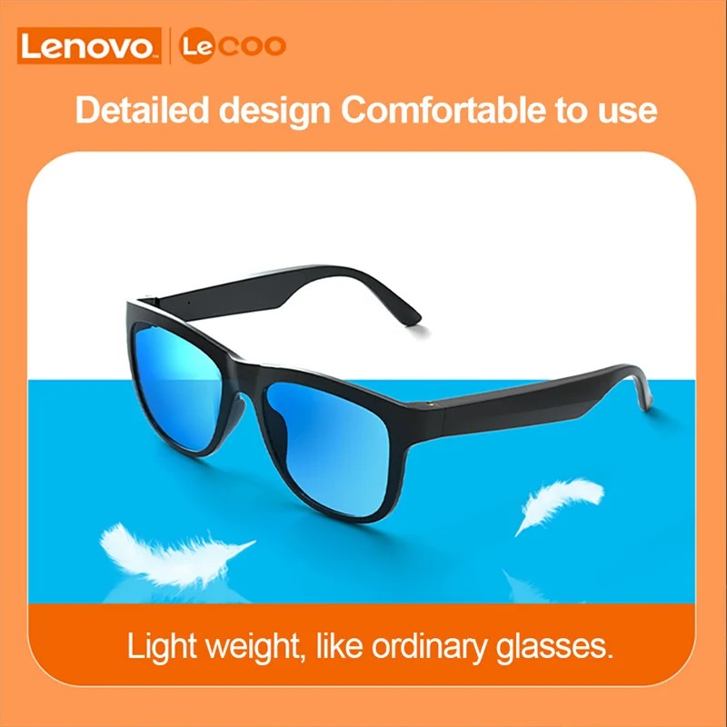 Occhiali da sole smart Lenovo Lecoo C8 Wireless bluetooth auricolari e microfono. Ideali per ascoltare musica e rispondere alle telefonate