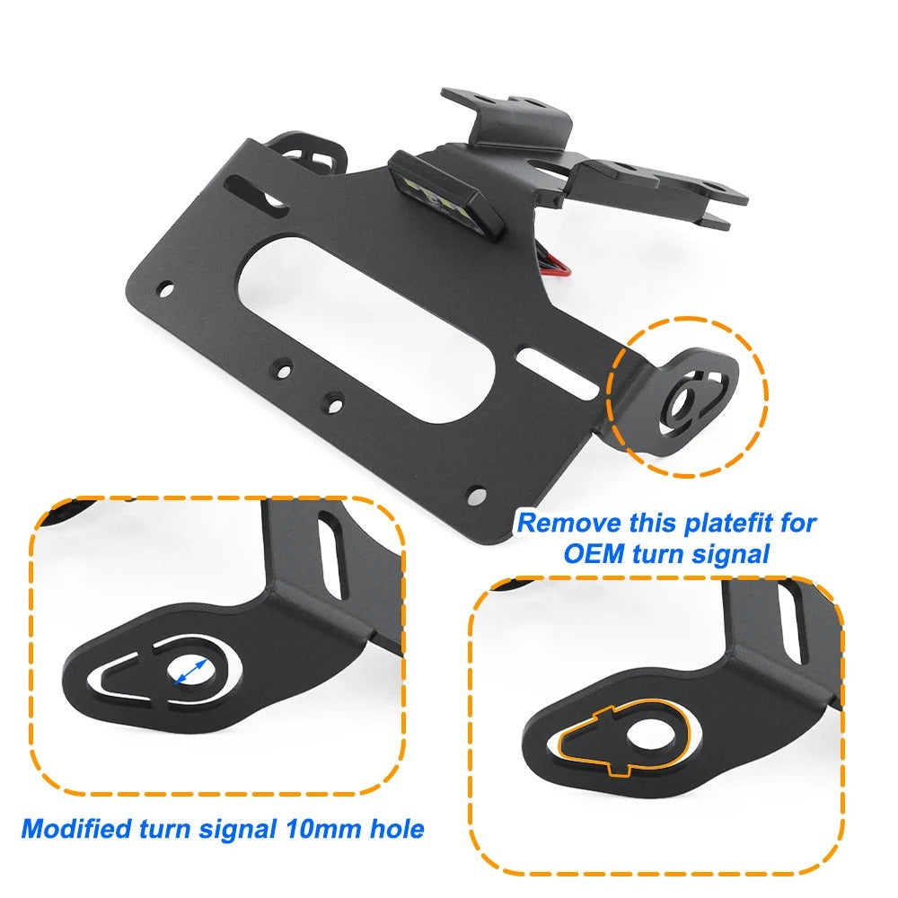Porta Targa Portatarga Yamaha Mt09 Mt 09 2014 2015 2016 Inclinato elimina parafango