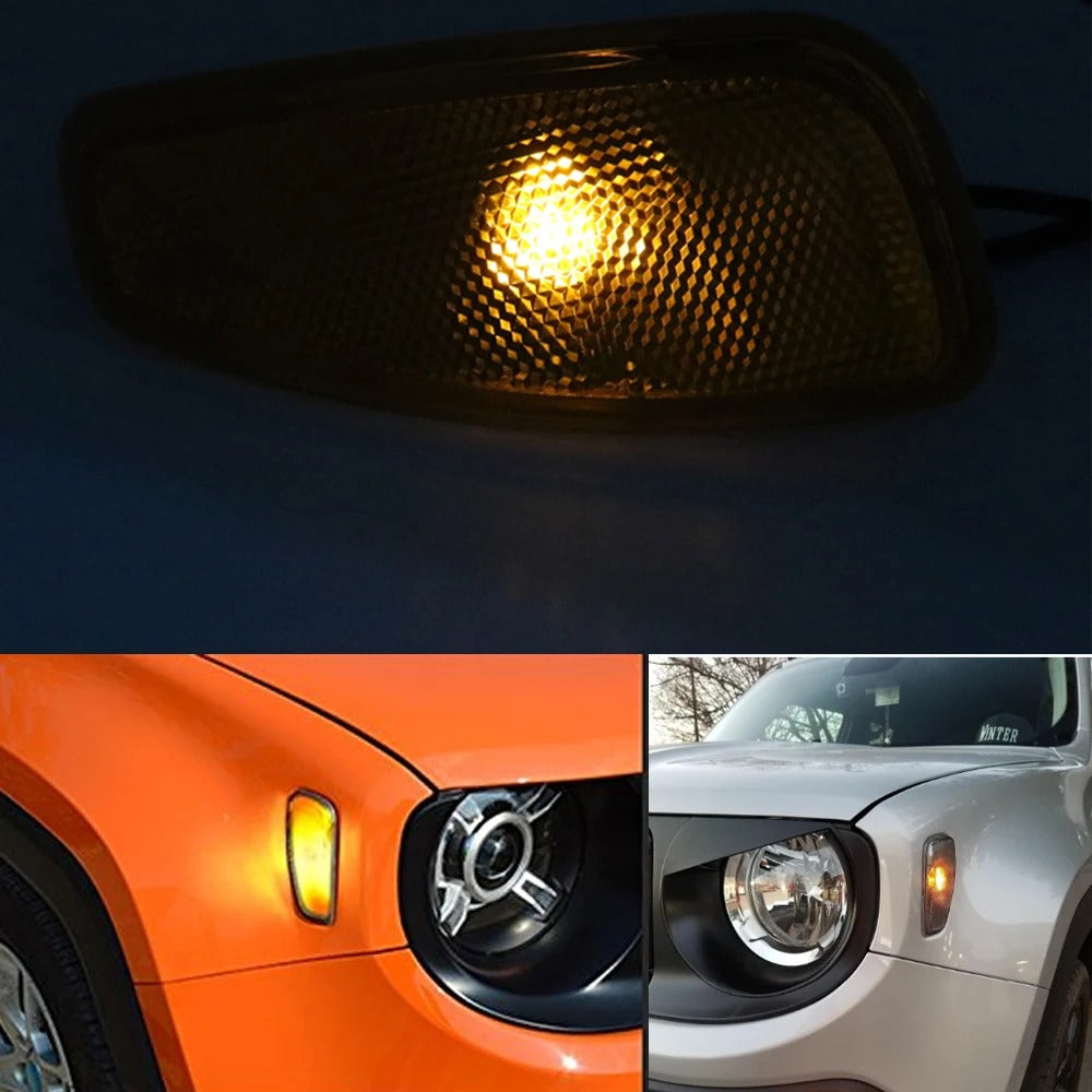 Coppia Frecce Laterali Bianche O Fumè Led Coperchio Per Renegade 2014 2021