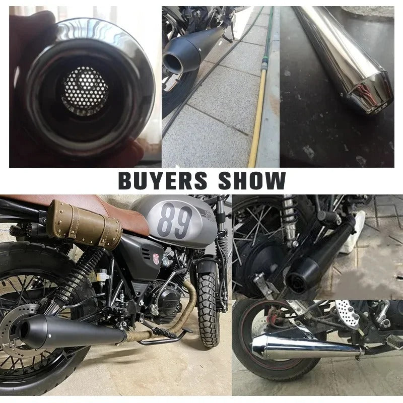 Marmitta MEGATON Universale Moto Cafe Racer Scrambler Terminale DI SCARICO