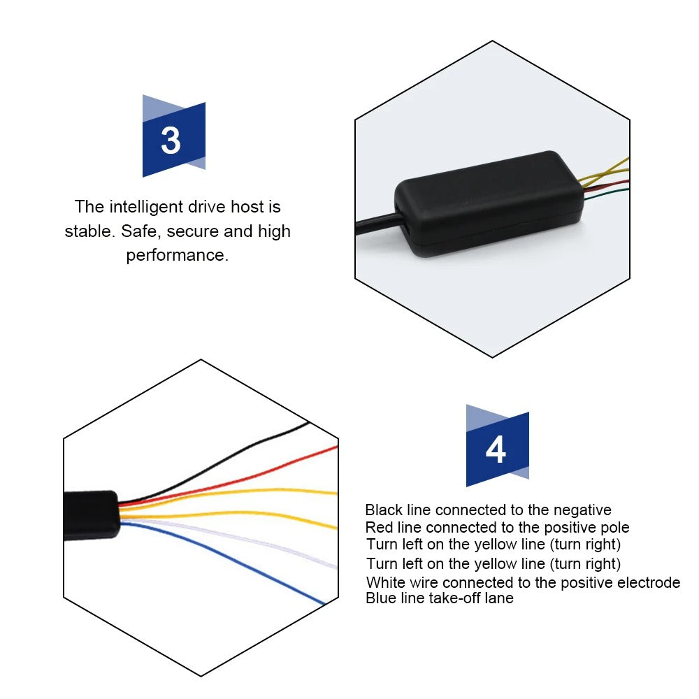 Faro stop frecce led sequenziali moto custom cafe racer SCRAMBLER