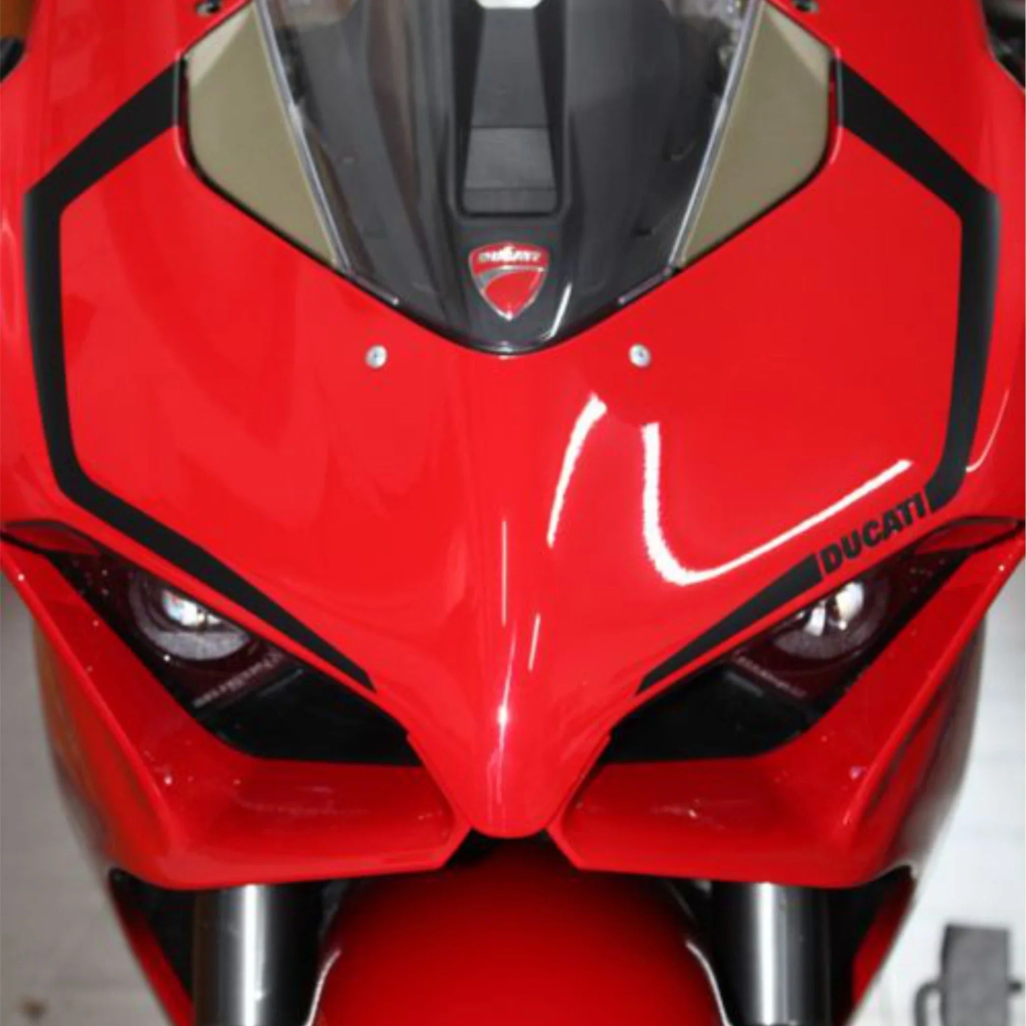 2 Adesivi cupolino moto Ducati Panigale V4 V4S V4R V2 2020 899 1199 ANTERIORI