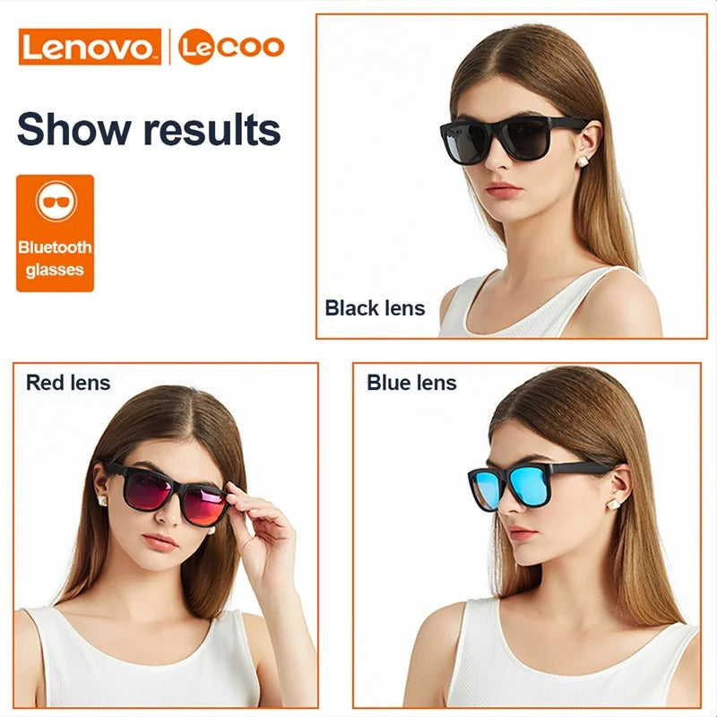 Occhiali da sole smart Lenovo Lecoo C8 Wireless bluetooth auricolari e microfono. Ideali per ascoltare musica e rispondere alle telefonate