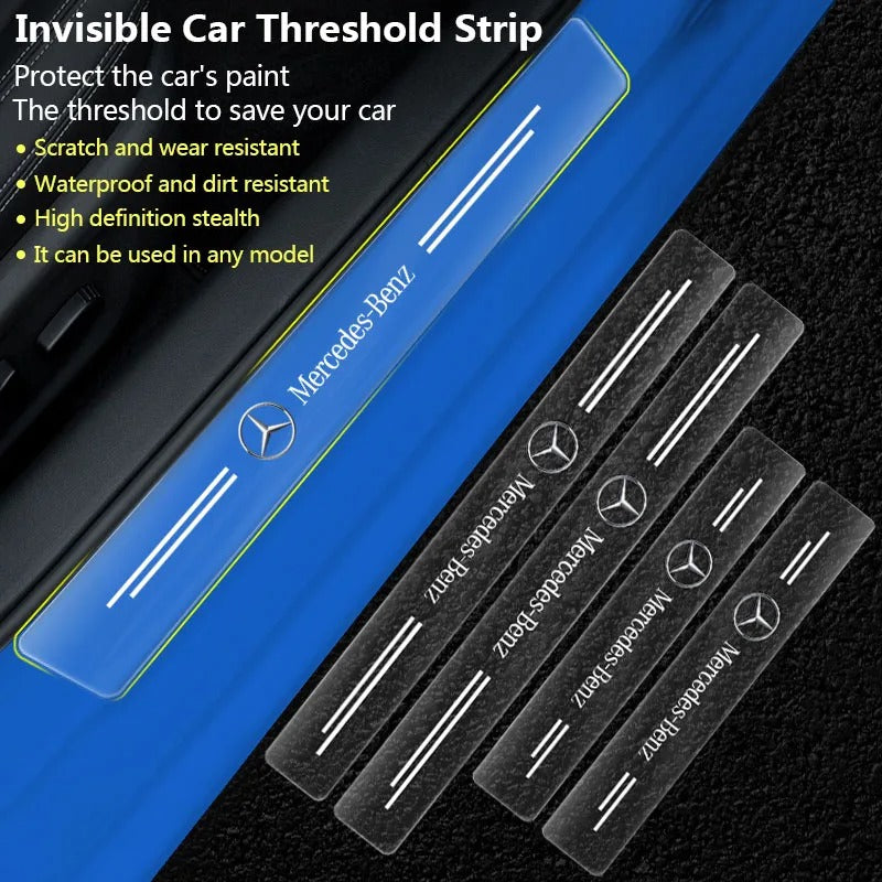 Adesivo Protettivo Battitacco Antigraffio Per Soglia di Automobile Per Mercedes Benz GLK GLA A B C E F Classe