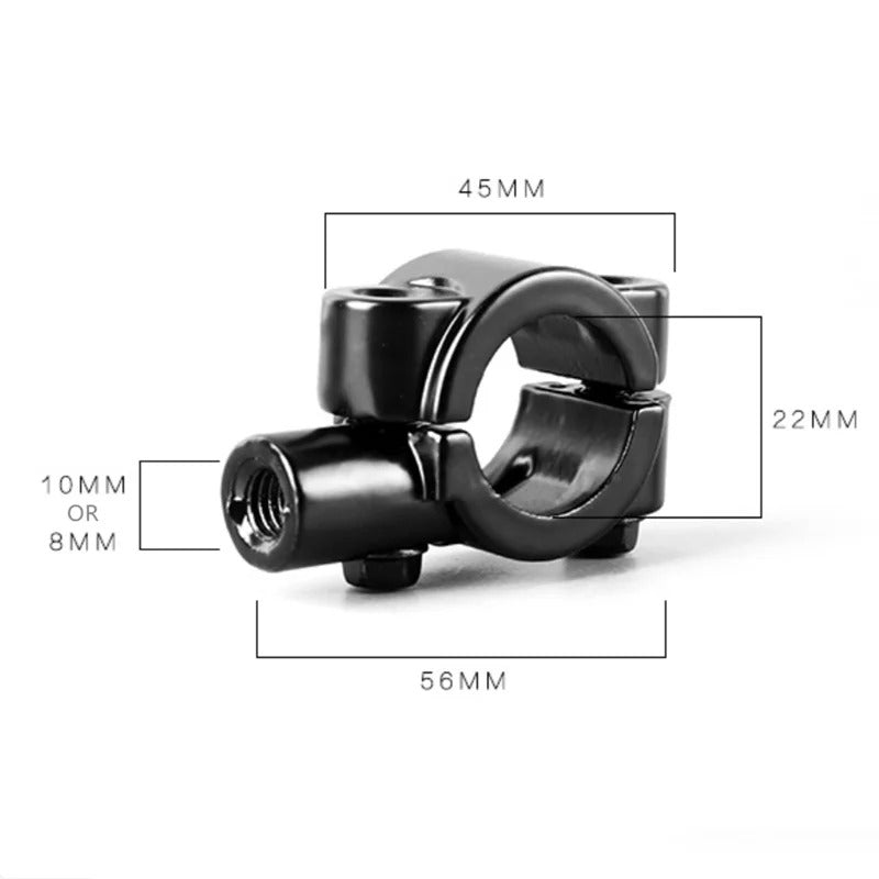 Coppia adattatori specchietti moto universali regolabili e vari diametri