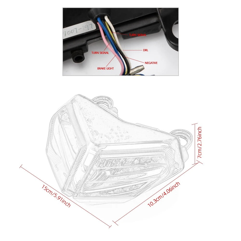 Faro Posteriore Stop Con Frecce Integrate Led Ducati 848 1098 1198 Fumè