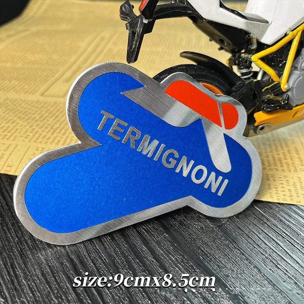Termignoni adesivo sticker alluminio 3D alte temperature per scarico moto