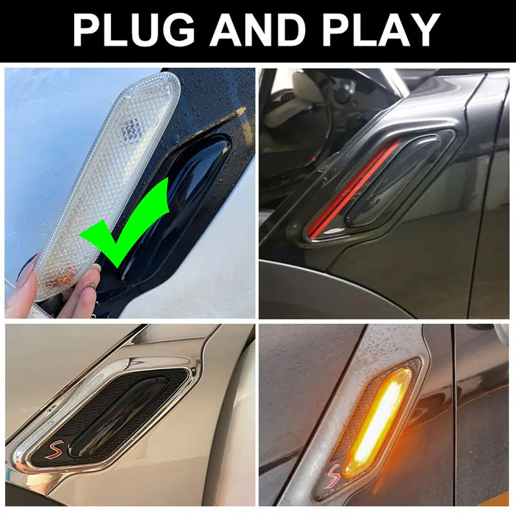 Coppia frecce laterali bianche o fumè led dinamiche per MINI COUNTRYMAN PACEMAN