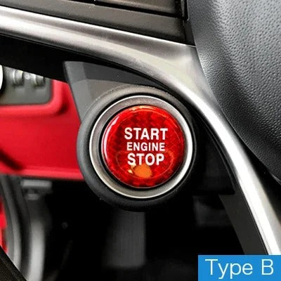 Cover vera fibra di carbonio alfa romeo 159 STELVIO button bottone AVVIO START
