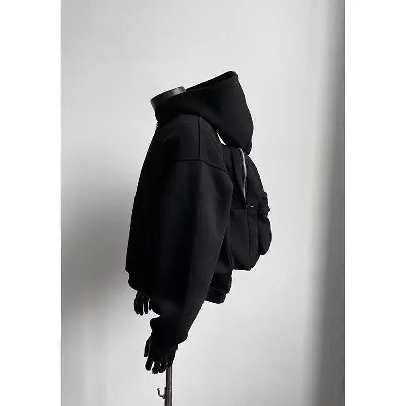 Felpa con cappuccio da uomo con Zaino integrato Design Primavera Nuovo stile Casual Loose Fit