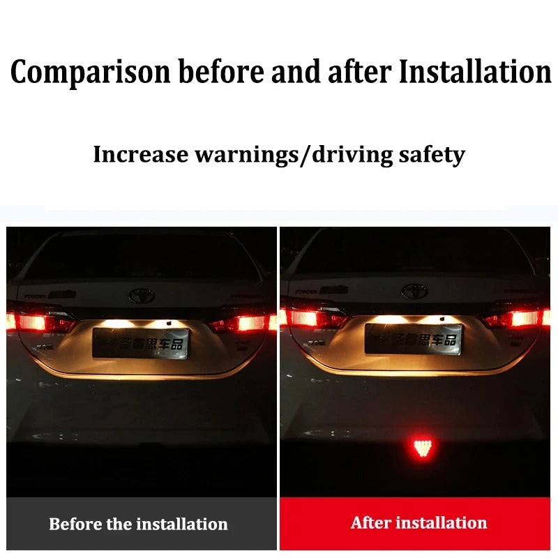 Terzo Stop Led Luce Pilota F1 Stile Auto Moto Flash Automatico Triangolo