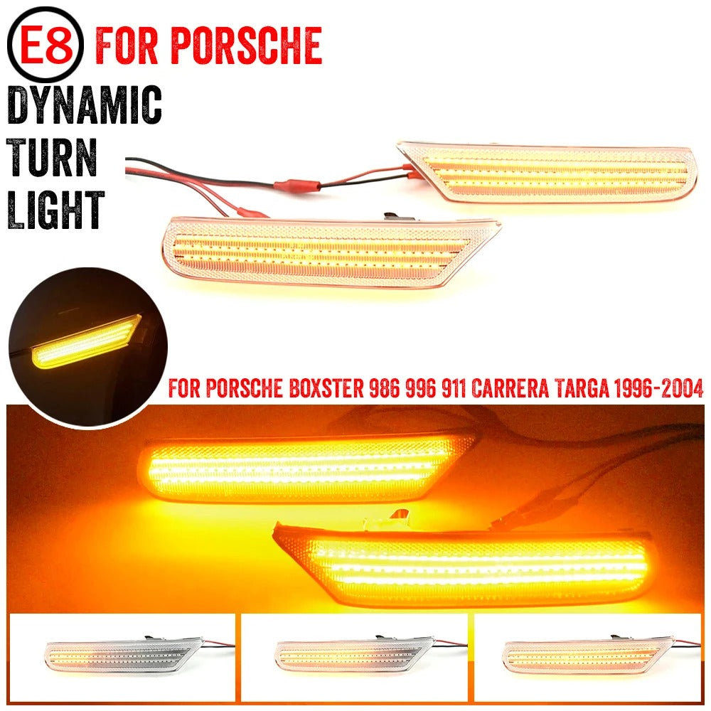 2 Frecce Dinamiche Led Porsche Boxster 986 996 911 Carrera Targa Bianche 99663103701 99663103702  99663103801 99663103802