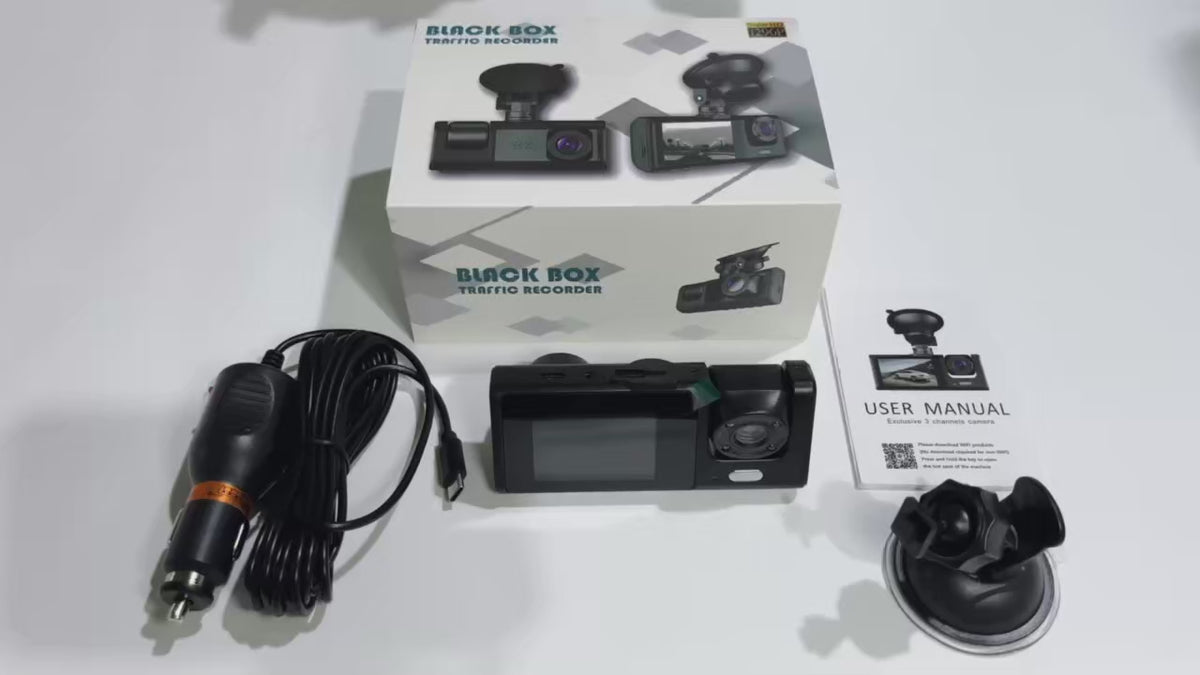 Dash Cam doppia fotocamera 1080P per auto, anteriore e interna, telecamera per auto con visione notturna IR, registrazione in loop, DVR per auto grandangolare