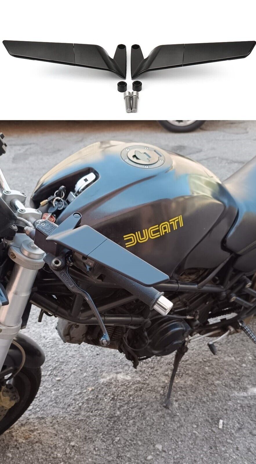 Specchietti Ala A Lama Girevole Vento Per Ducati Monster 600 620 750 900 800