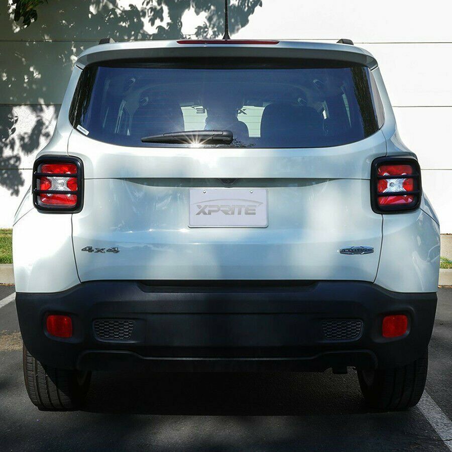 4 Griglie Copri Stop Fanali Posteriori Protezione Metallo Jeep Renegade
